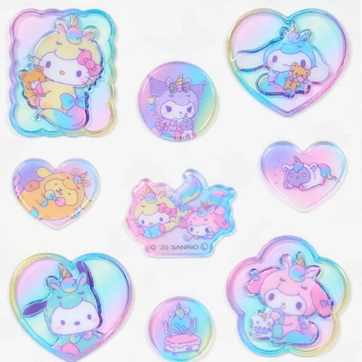 Sanrio｜Frosted Glass Style Sticker｜175×90mm approx.