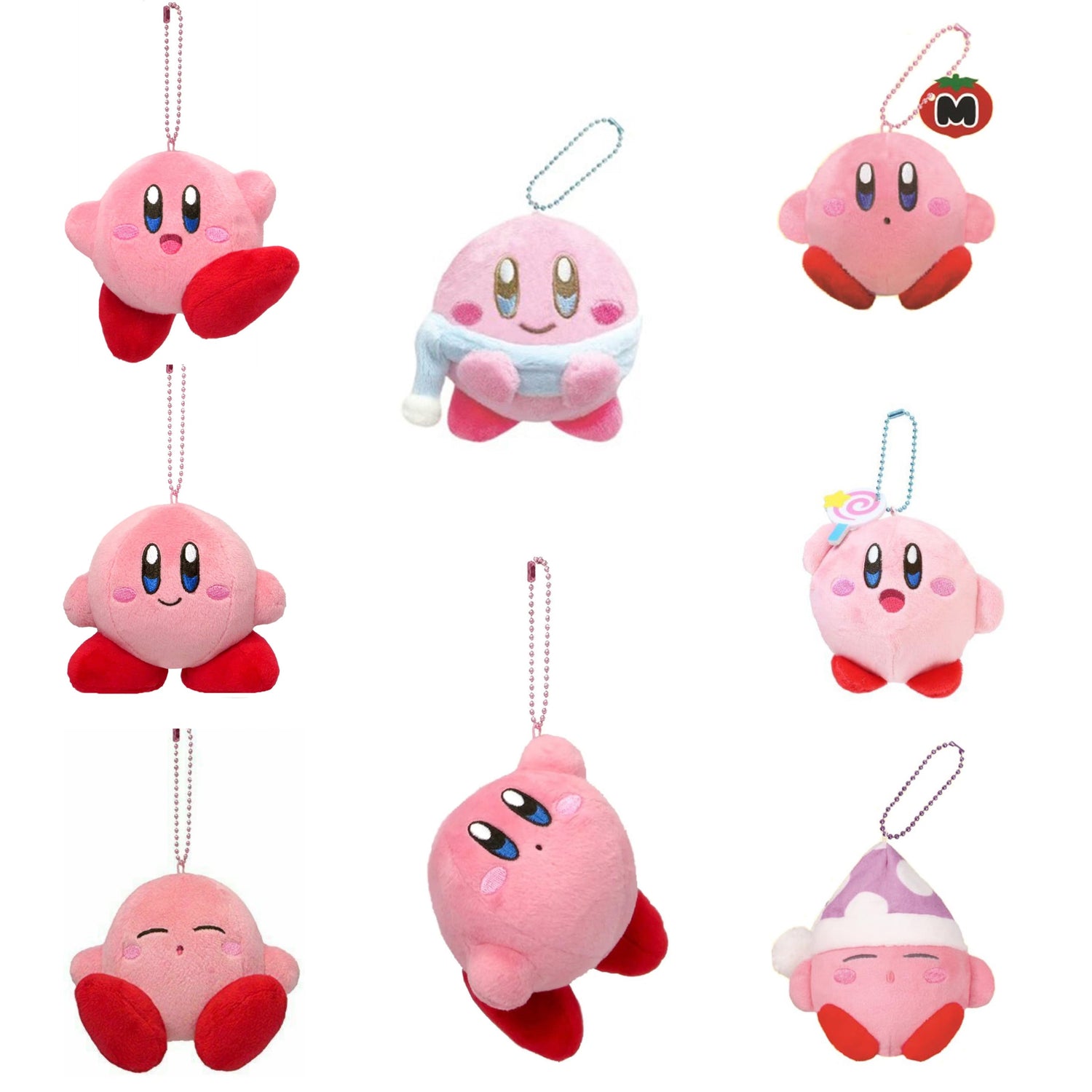 Kirby｜Nukuizu Mascot Holder /Plush Keychain｜H11cm x W9-10cm x D8cm approx.