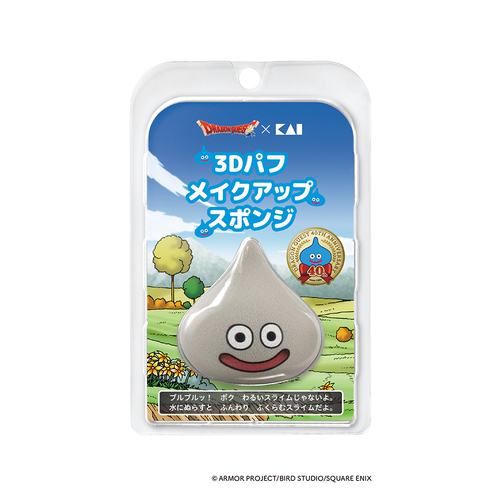 Kai Corporation｜Dragon Quest Slime 3D Puff Slime Beth Makeup Sponge｜770 x 545 x 54 mm approx.