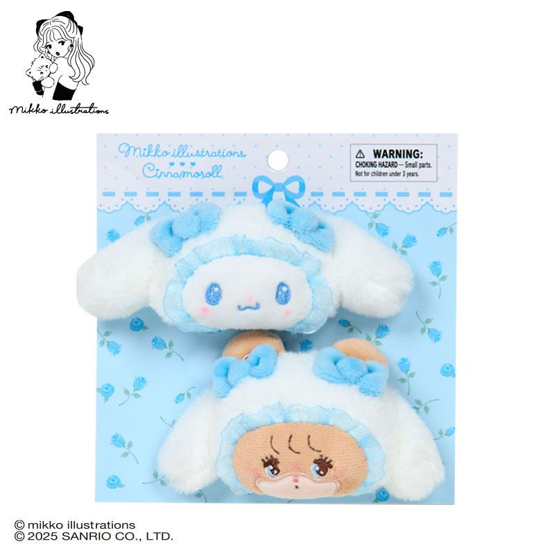 Sanrio｜Mikko Illustrations Characters Hair Clip Set｜10cm W x 3cm D x 5.5cm H. approx.