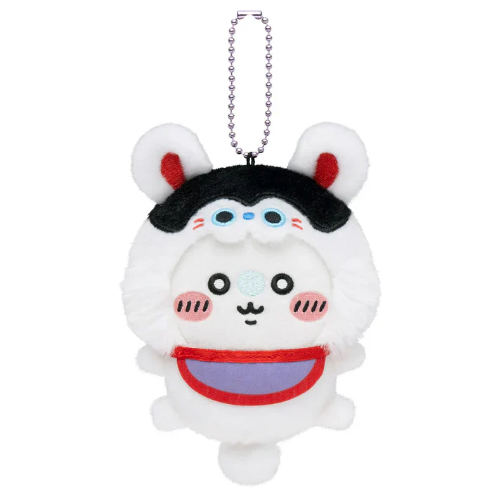 chiikawa｜MOGUMOGU 1st Anniversary Mascot Holder /Plush Keychain｜H120 x W85 x D50 mm approx.