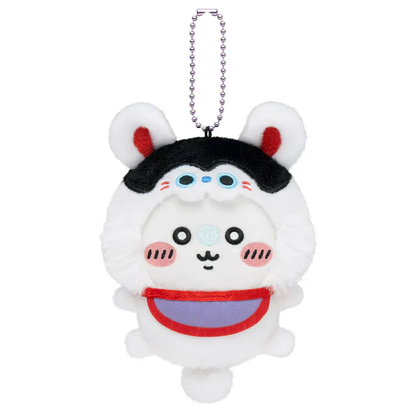 chiikawa｜MOGUMOGU 1st Anniversary Mascot Holder /Plush Keychain｜H120 x W85 x D50 mm approx.