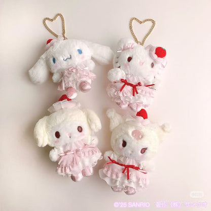 【limit 1】Sanrio｜Strawberry Whipped Cake Mascot Holder /Plush Keychain｜ 10×7.5×13.5cm approx.