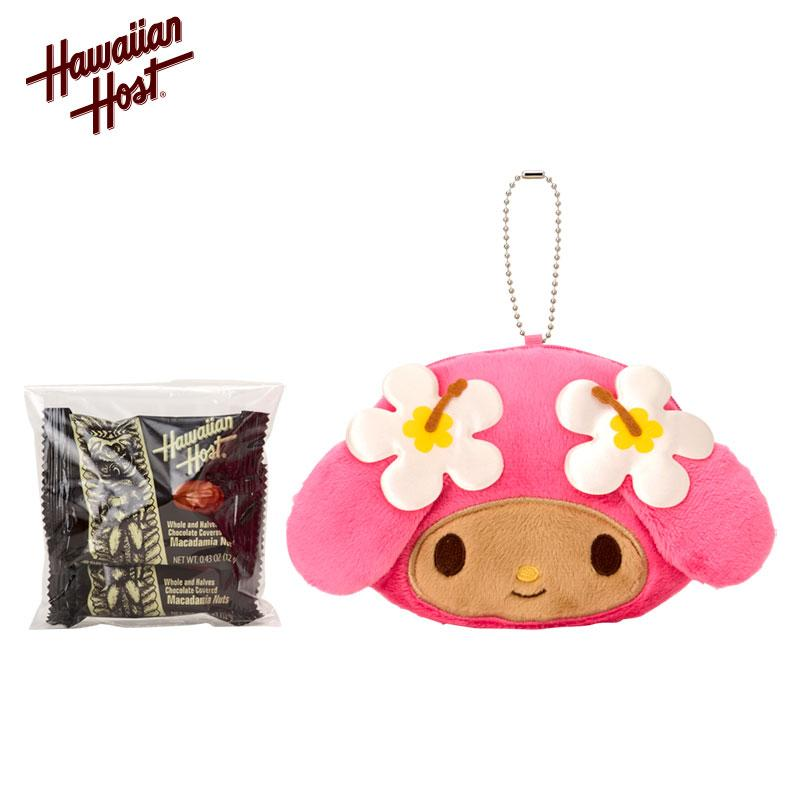 Sanrio｜Hawaiian Host x Macadamia Nut Chocolate &amp; Face-Shaped Pouch｜18cm x 5cm x 10.5cm approx.