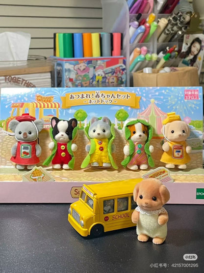 【limit 1】SylvanianFamilies｜Baby Dog Hot Dog &amp; wagon Costume