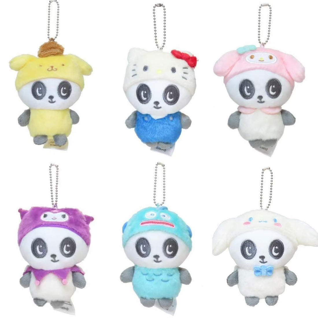 Sanrio｜Panshell Characters Mascot Holder /Plush Keychain｜H100×W75×D65mm approx.