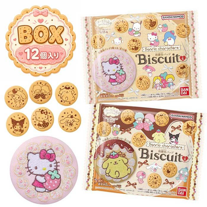 Sanrio｜Candy Sanrio Characters Embroidered Tin Badge Biscuit mystery bag/blind box/All 15 types｜1pc