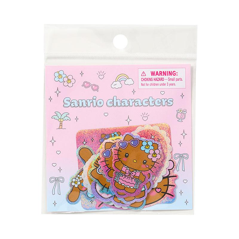 Sanrio｜Sparkling Summer Pool Tan Sunburned Characters Sticker Set｜20 pieces