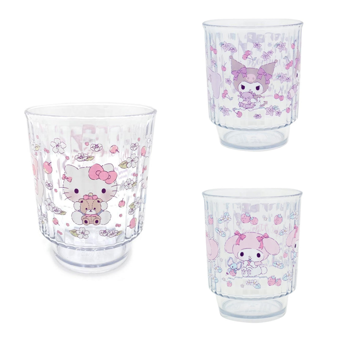 Sanrio三丽鸥｜Clear Plastic Tumbler可爱图案树脂防摔透明杯子/水杯｜约380ml