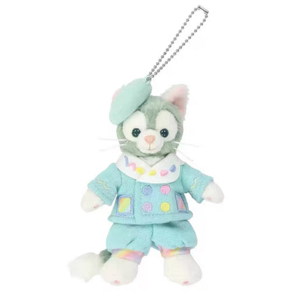 Disney｜Duffy &amp; Friends 20th Anniversary Happiness Mascot Holder Plush Keychain with Badge
