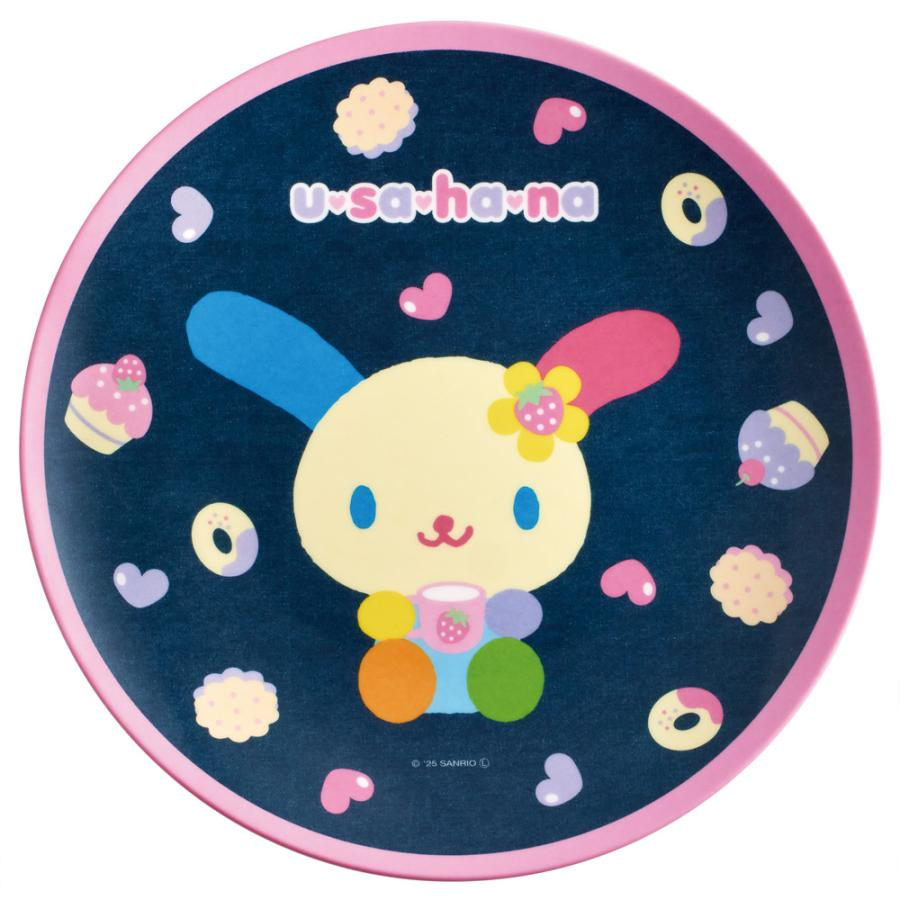 Sanrio｜Usahana Melamine Plate｜Diameter 200 x Height 17mm approx.