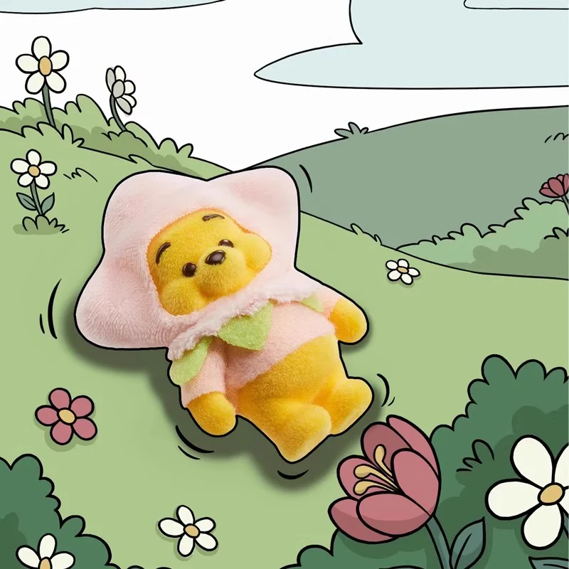 MINISO Disney Winnie the Pooh Touching Garden Series Flocking Figure Toy Blind Box