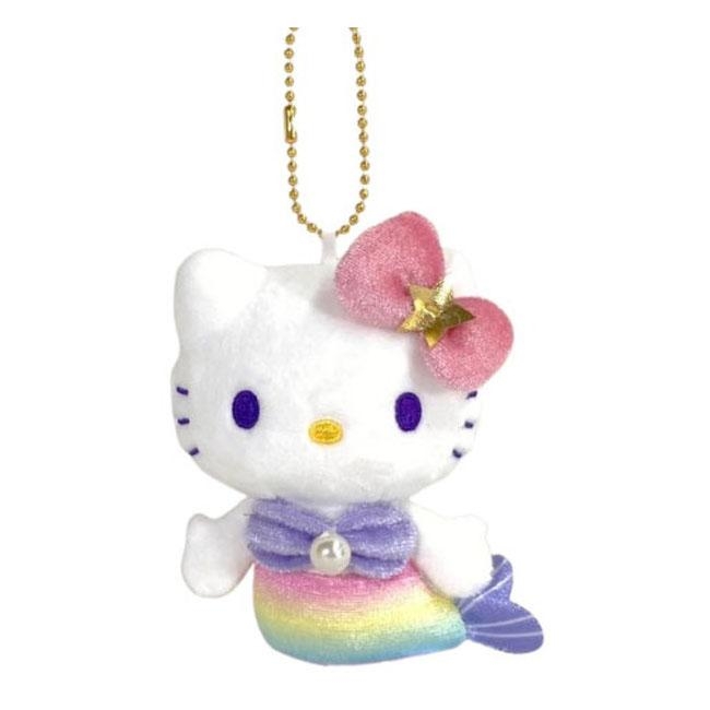 HelloKitty｜Sanrio 50th Anniversary Collection Mermaid Mascot Holder /Plush Keychain｜H10.5 x W8.5 x D4.5cm approx.