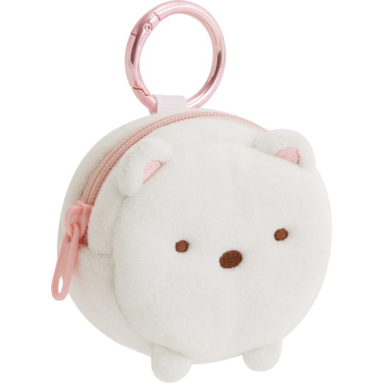 Sumikko gurashi｜Fluffy Face Mascot Mini Pouch with Carabiner｜60×70×30mm approx.