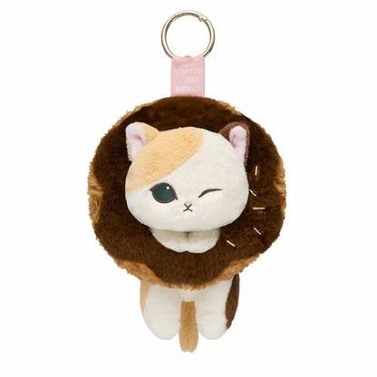 Mofusand｜COFFEE AND DONUTS Mascot Holder /Plush Keychain｜ H130 x W130 x D160mm approx.