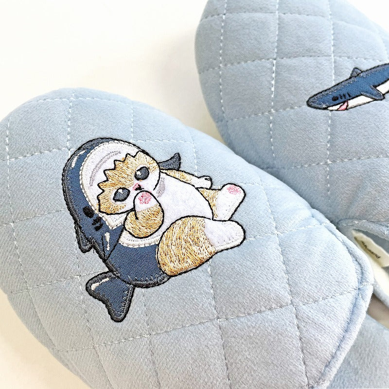 Mofusand｜Room Slippers - Shark Cat Nyan｜Free size (up to 24cm approx. )✔️