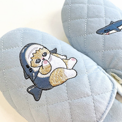 Mofusand｜Room Slippers - Shark Cat Nyan｜Free size (up to 24cm approx. )✔️