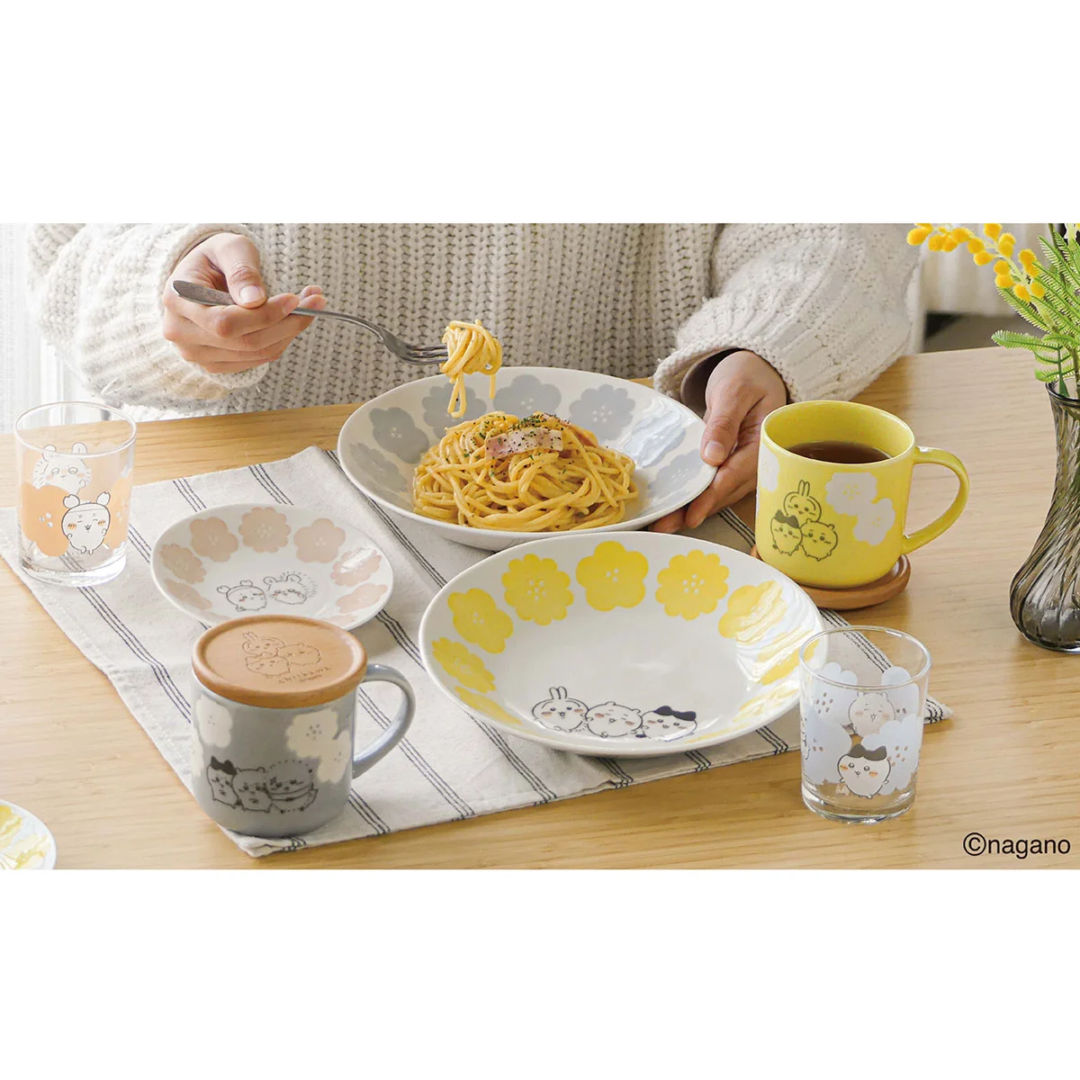 chiikawa｜Coaster Happy Blossom｜90×H15mm approx.