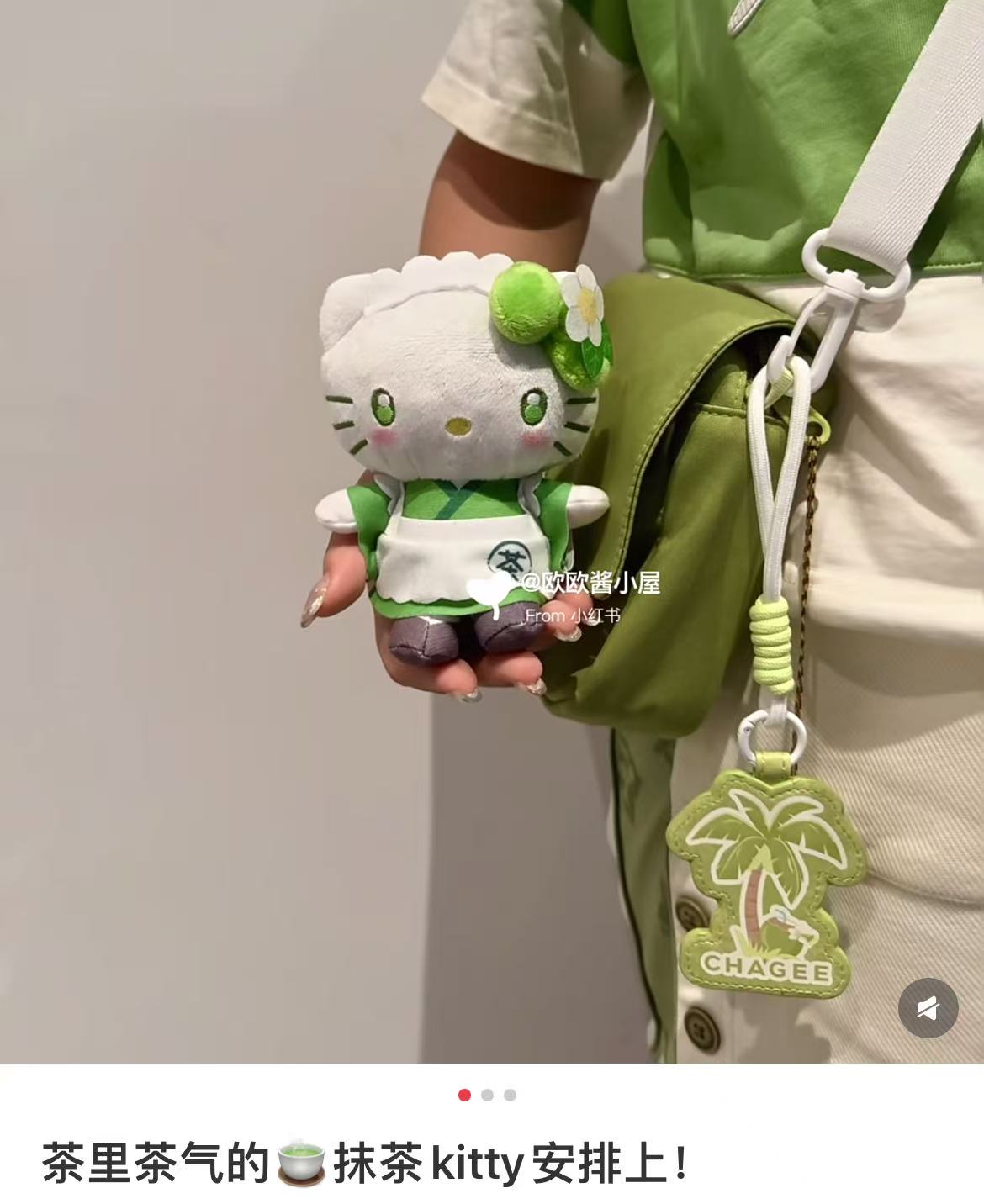 Sanrio｜Matcha Mascot Pouch Plush Keychain｜5.0 x 10.0 x 14.0cm approx.