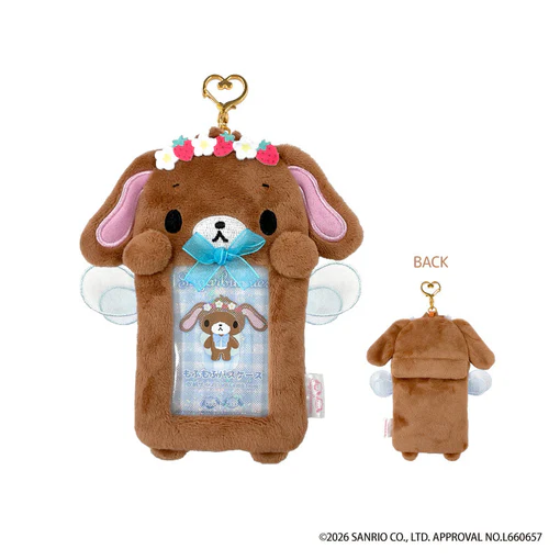Sanrio｜Sugarbunnies Strawberry Flower Fairy Fluffy Pass Case Card Holder｜160×140×25mm approx.
