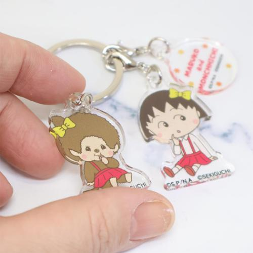 Monchhichi｜Chibi Maruko-chan 3-piece Acrylic Keyring Set｜25 x 44 mm approx.