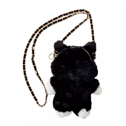 Disney迪士尼｜ Fluffy Pochette Shoulder Bag - Pinocchio Cat Figaro《匹诺曹》费加罗猫毛绒链条包/斜挎包/手提包｜约21×15×10.5cm