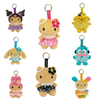 Sanrio｜Characters Sun-tanned Leopard Mascot Holder /Plush Keychain｜H12 x W13.5 x D9.5cm approx.