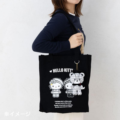 Hello Kitty｜Monochrome Girly Twin Coordinate Hello Kitty &amp; Hello Mimmy Mini Tote Bag｜32×8×37cm approx.