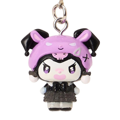 Sanrio｜Monochrome Fashion Series All Black Kuromi Mode Mobile Strap｜5.5×2×8cm approx.