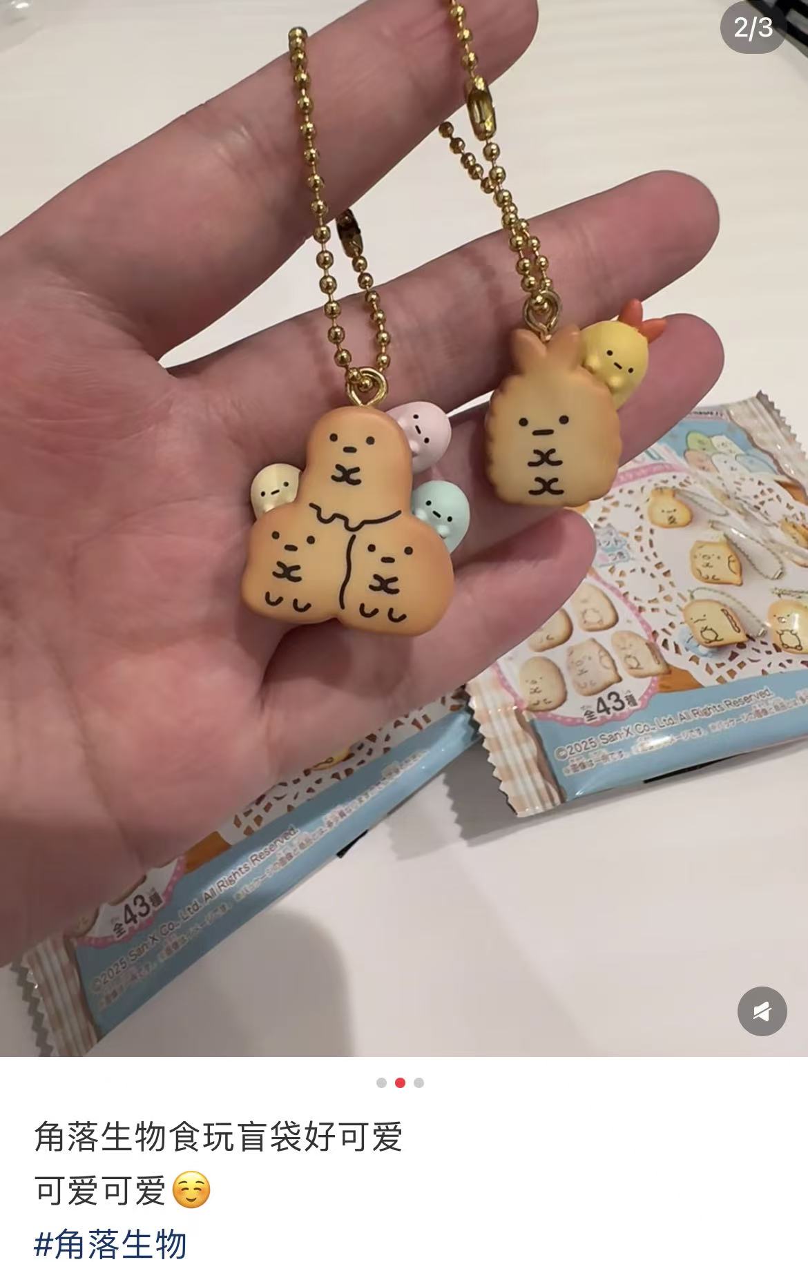 Sumikko Gurashi ｜Biscuits Charm mystery bag/blind box/All 8 types (biscuits included)｜1pcs