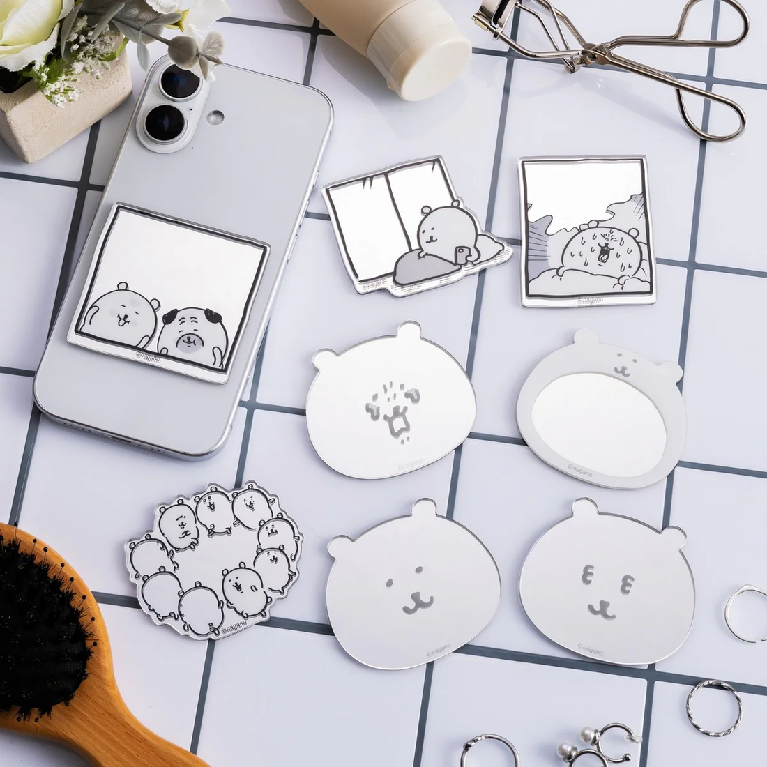 Nagano｜Characters Trading Mirror Stickers mystery bag/blind box/All 8 types｜1pcs