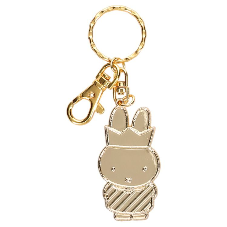 Miffy｜70th Anniversary Gold Crown  Diecast Charm Keychain｜ 60×33×5mm approx.