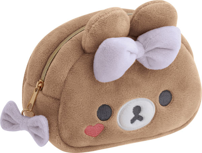 Rilakkuma｜Makeup Rilakkuma Face Ribbon Plush Pouch with Mirro｜100×145×70mm approx.