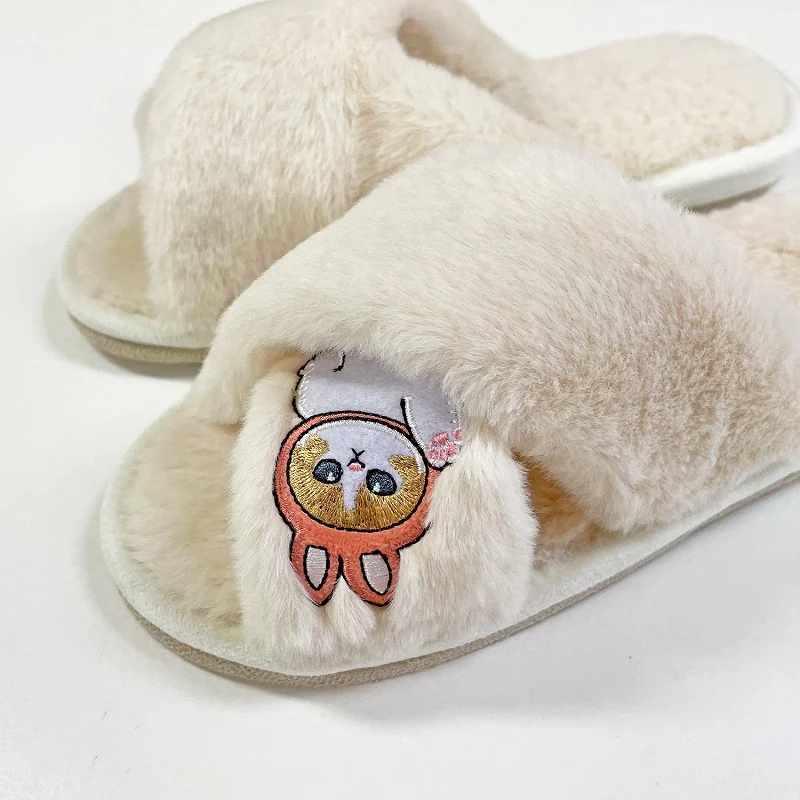 Mofusand｜Hyoko and Cross Band Slippers｜Free (~ 23cm)