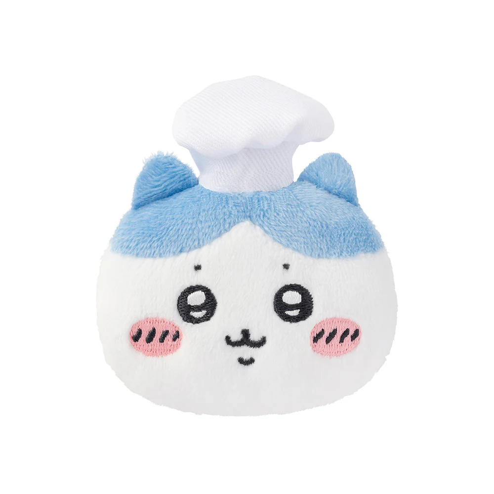 Chiikawa 吉伊卡哇｜餐厅厨师毛绒玩具徽章 3 件套｜约各H80×W70×D25mm