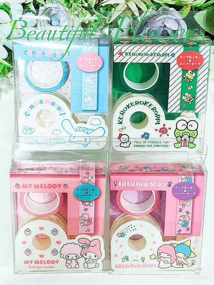 Sanrio｜Everyday Goods Forever Tape Cutter &amp; Paper Tape｜9×2.5×5.7cm approx.
