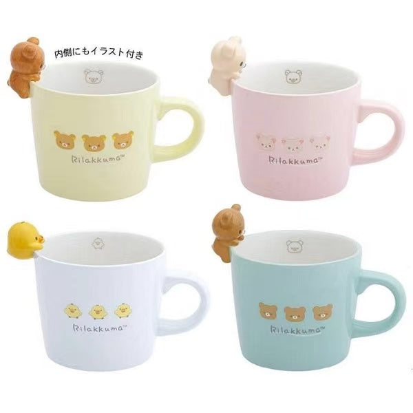Rilakkuma｜Ceramic Mug with Nokkari Figure｜120×120×105mm approx.
