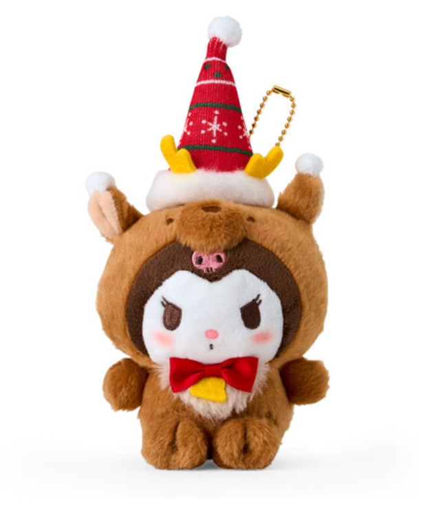 Sanrio三丽鸥｜Mascot Holder/ Christmas 2024圣诞限定可爱角色毛绒玩偶挂件/包挂｜约8.5×6.5×19cm