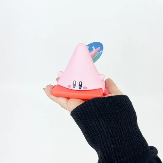KIRBY星之卡比｜《卡比探险》游戏变身三角路障造型手办摆件/玩具｜约6cm x 7.2cm x 11.5cm