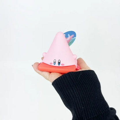 KIRBY星之卡比｜《卡比探险》游戏变身三角路障造型手办摆件/玩具｜约6cm x 7.2cm x 11.5cm