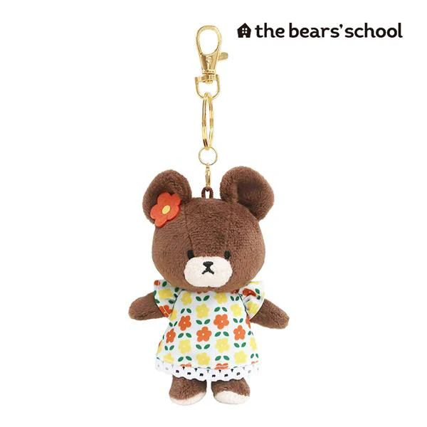 The bear’s school｜Flower Mascot Holder /Plush Keychain｜H11×W7×D4.5cm approx.