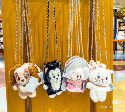 Disney迪士尼｜ Fluffy Pochette Shoulder Bag - Pinocchio Cat Figaro《匹诺曹》费加罗猫毛绒链条包/斜挎包/手提包｜约21×15×10.5cm