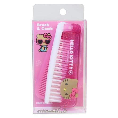 Sanrio｜puffy folding brush &amp; comb｜95x25x21mm approx.