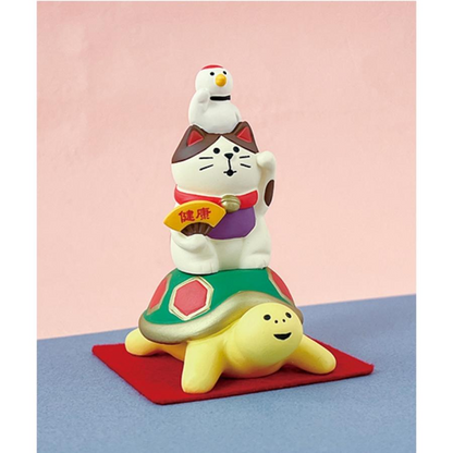 concombre｜DECOLE FUKU福MONO 新年招财猫系列健康吉祥猫咪树脂装饰摆件｜约44×72×h80 mm