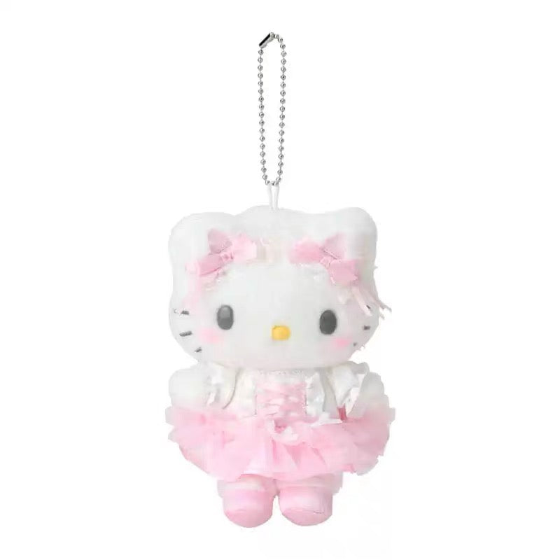 【limit 1】Sanrio｜White Cat Ballerina Mascot Holder /Plush Keychain｜9.5 x 6 x 13cm approx.