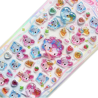 Q-LiA｜heisei Ribbon Jewel Petit Drop Sticker｜H205 x W95 x D6mm approx.