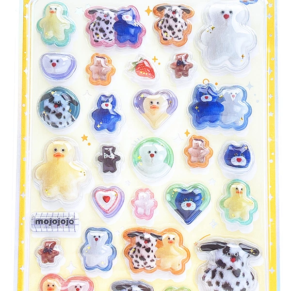 Mojojojo｜Uruchuru POP Illustrations 3D Puffy Stickers｜W95×H200×D7mm approx.