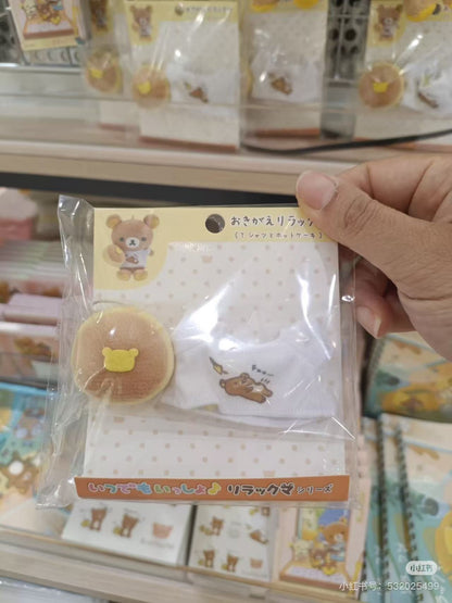 Rilakkuma｜Stay with Me T-Shirt &amp; Pancake Plush Dress-up Clothes｜110×95mm approx.