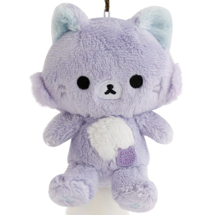 SANX｜Rilakkuma and Awawa Neko Outing Plush Face mini Pouch｜110 x 70 x 50 mm approx.