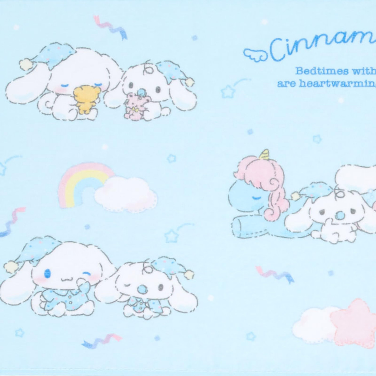 Sanrio三丽鸥｜ Face Towel - Cinnamoroll / Sleepy Time玉桂狗甜梦系列困困大耳狗100%棉可爱图案毛巾/洗脸巾｜约34×0.5×76cm